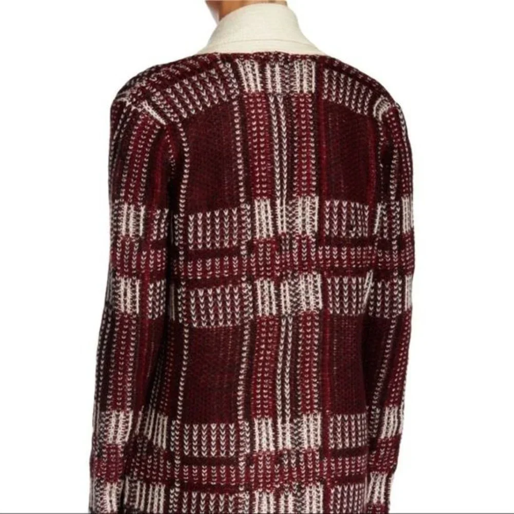 𝅺bb Dakota Plaid Shawl Collar Cardigan Sz S - Picture 11 of 12